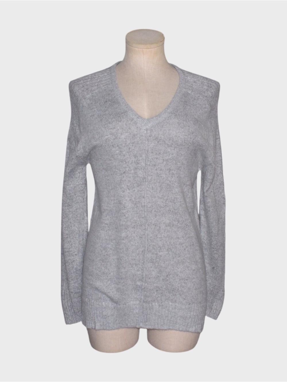 Love by Design Gray V-Neck Pullover Sweater